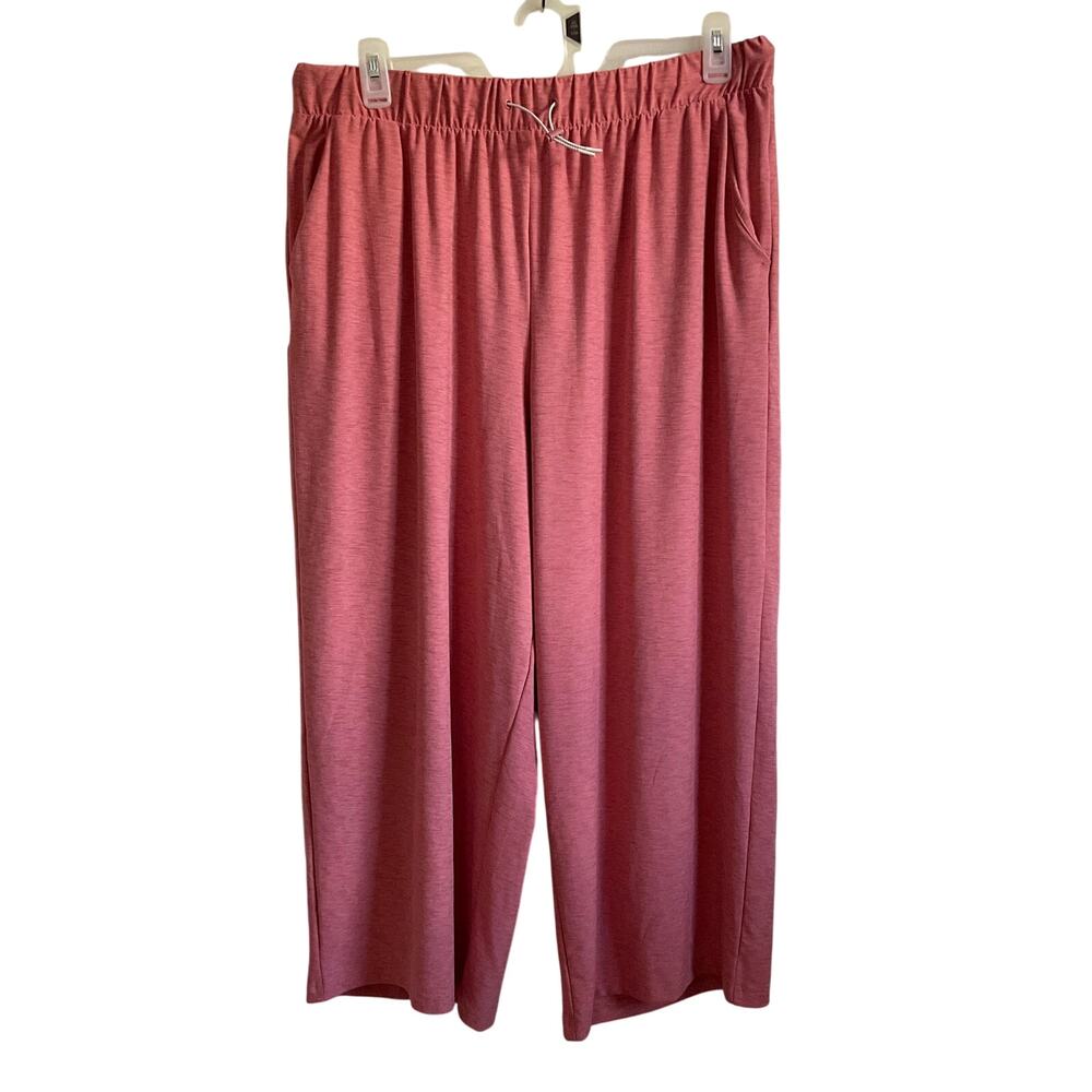 Old Navy Active Breathe On‎ Cropped Wide Leg Pink Athleisure Pants - Size XL